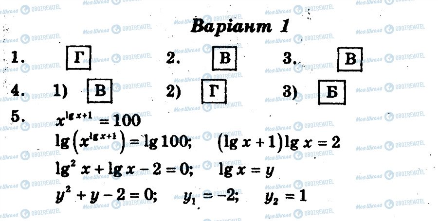 ГДЗ Алгебра 11 класс страница В1