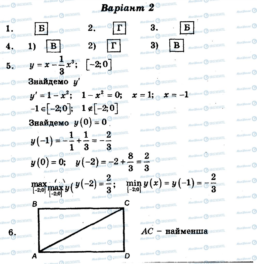 ГДЗ Алгебра 11 класс страница В2