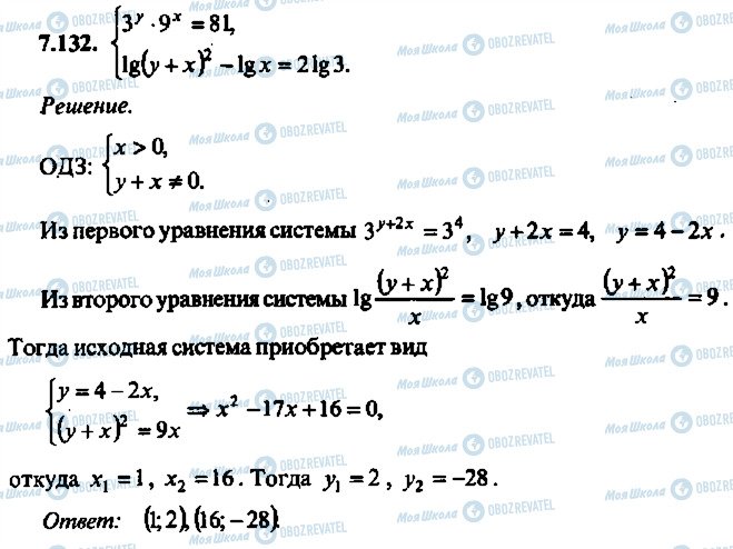 ГДЗ Алгебра 11 клас сторінка 132