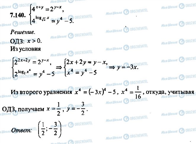 ГДЗ Алгебра 11 клас сторінка 140