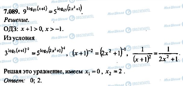 ГДЗ Алгебра 11 класс страница 89