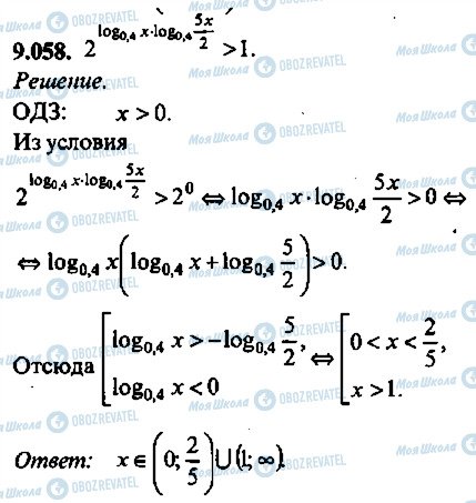 ГДЗ Алгебра 11 класс страница 58