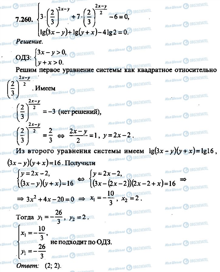 ГДЗ Алгебра 11 класс страница 260