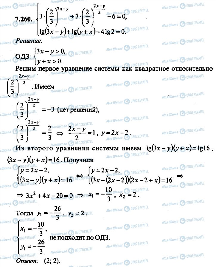 ГДЗ Алгебра 11 клас сторінка 260