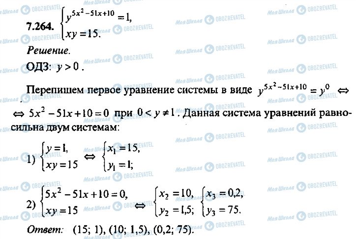 ГДЗ Алгебра 11 клас сторінка 264