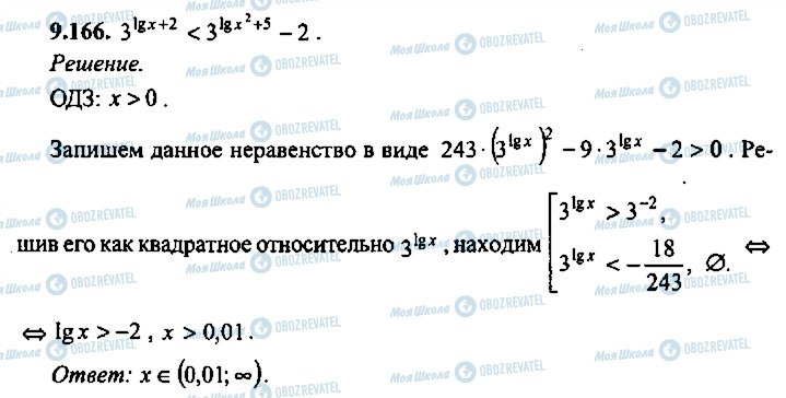 ГДЗ Алгебра 11 класс страница 166