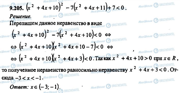 ГДЗ Алгебра 11 класс страница 205