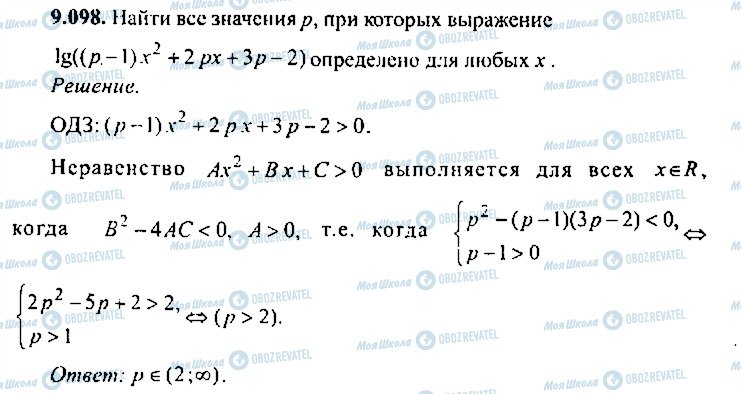 ГДЗ Алгебра 11 класс страница 98