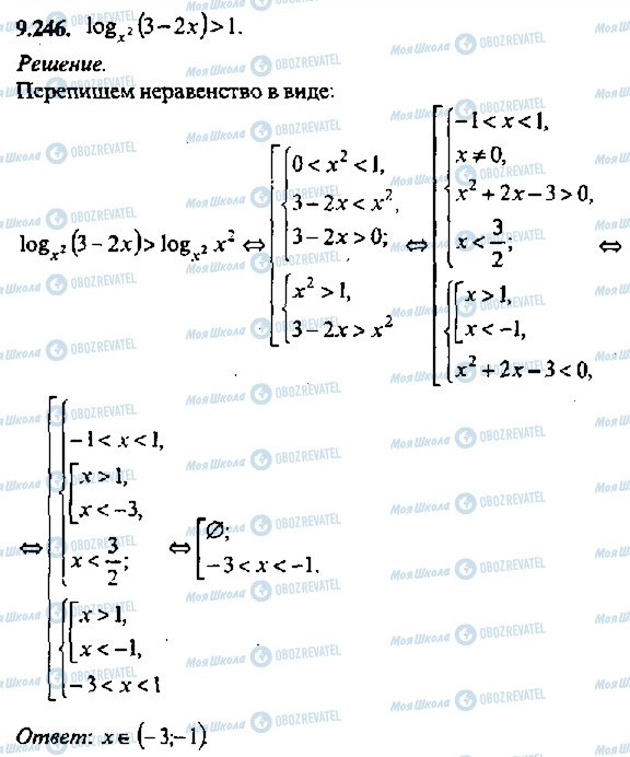 ГДЗ Алгебра 11 класс страница 246