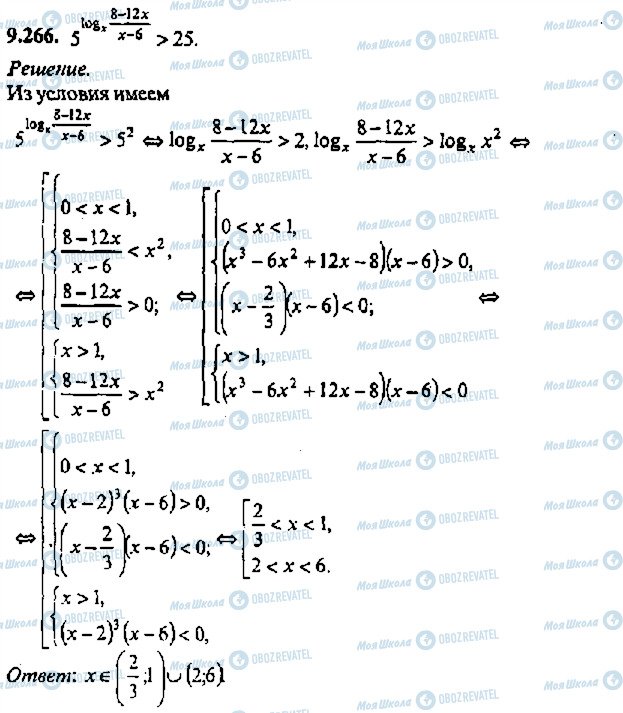 ГДЗ Алгебра 11 класс страница 266