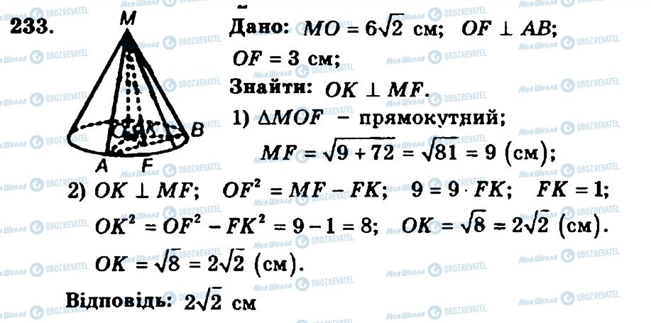 ГДЗ Геометрія 11 клас сторінка 233