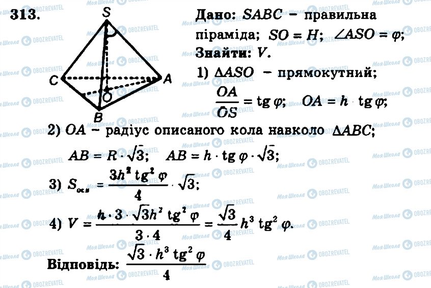 ГДЗ Геометрия 11 класс страница 313