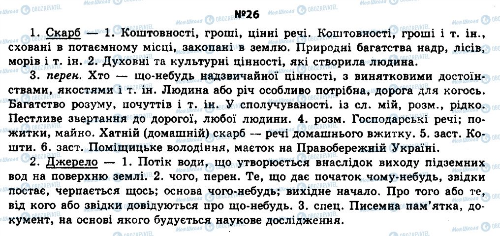ГДЗ Українська мова 11 клас сторінка 26