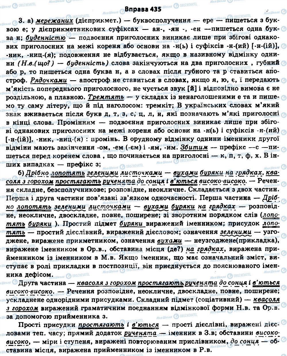 ГДЗ Українська мова 11 клас сторінка 435