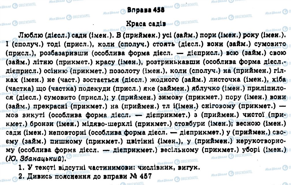 ГДЗ Українська мова 11 клас сторінка 458