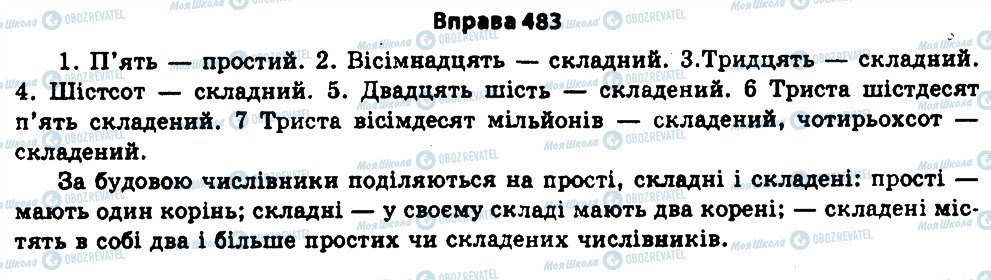 ГДЗ Українська мова 11 клас сторінка 483