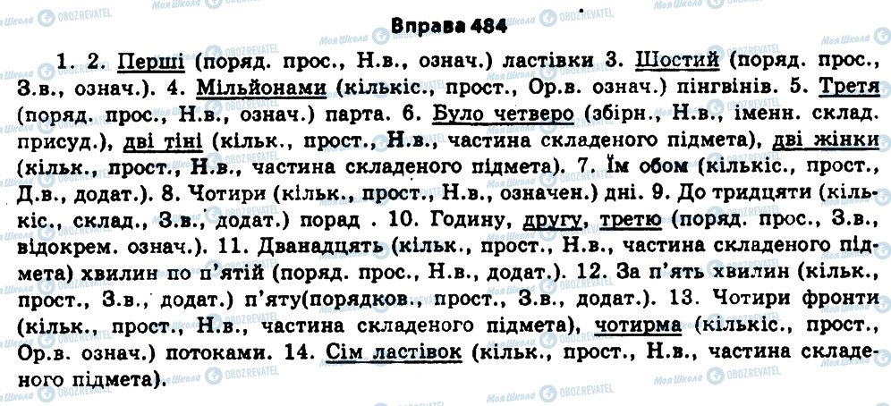 ГДЗ Українська мова 11 клас сторінка 484