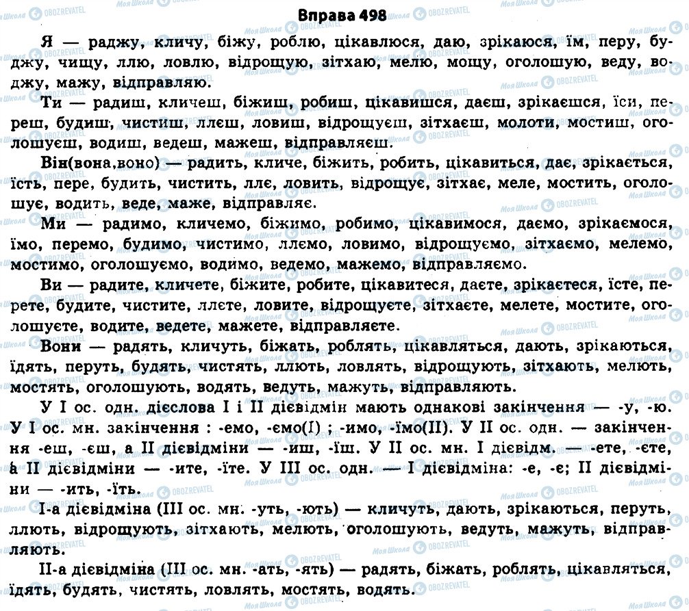 ГДЗ Українська мова 11 клас сторінка 498