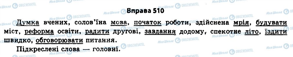 ГДЗ Українська мова 11 клас сторінка 510