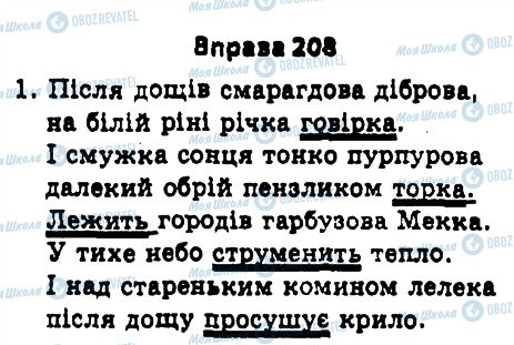 ГДЗ Укр мова 11 класс страница 208