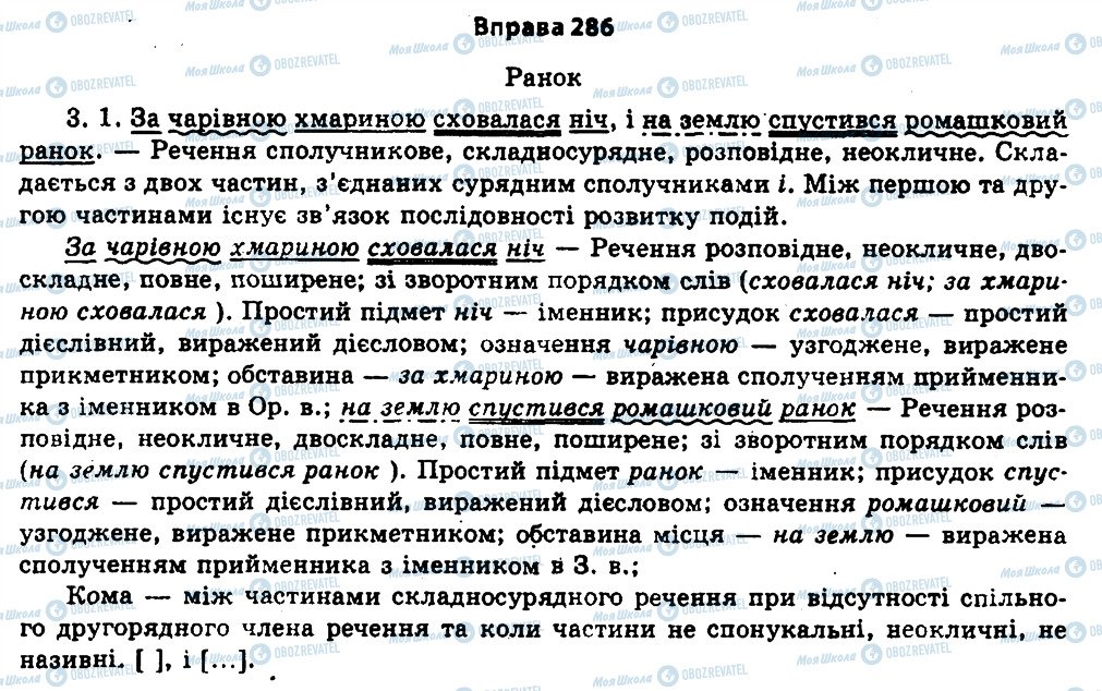ГДЗ Українська мова 11 клас сторінка 286