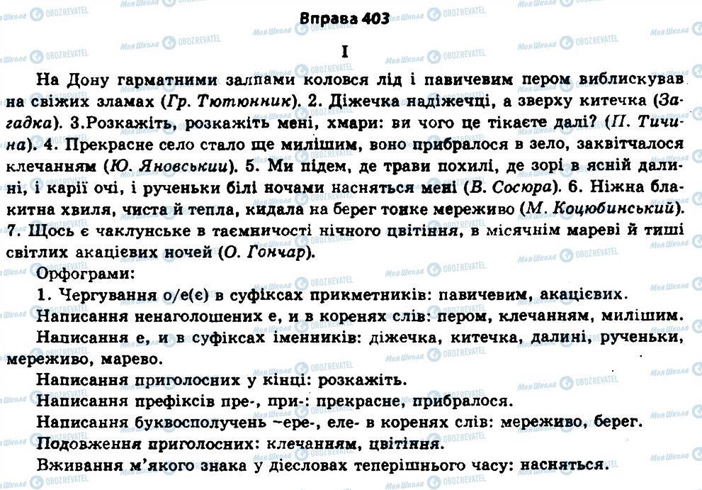 ГДЗ Українська мова 11 клас сторінка 403