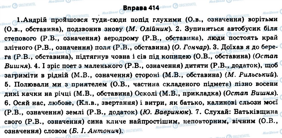 ГДЗ Українська мова 11 клас сторінка 414