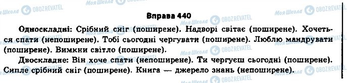 ГДЗ Українська мова 11 клас сторінка 440