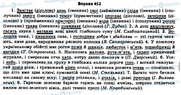 ГДЗ Укр мова 11 класс страница 452
