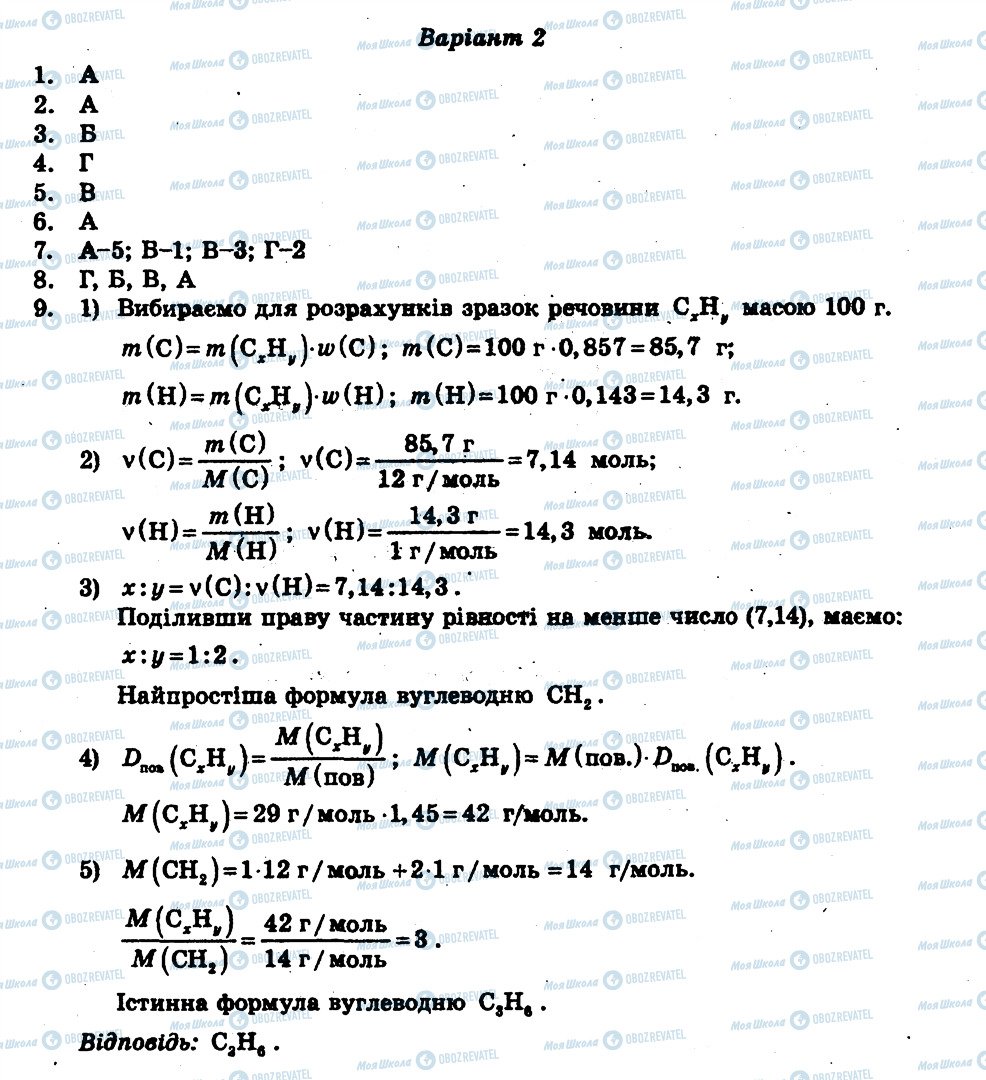 ГДЗ Хімія 11 клас сторінка КР1