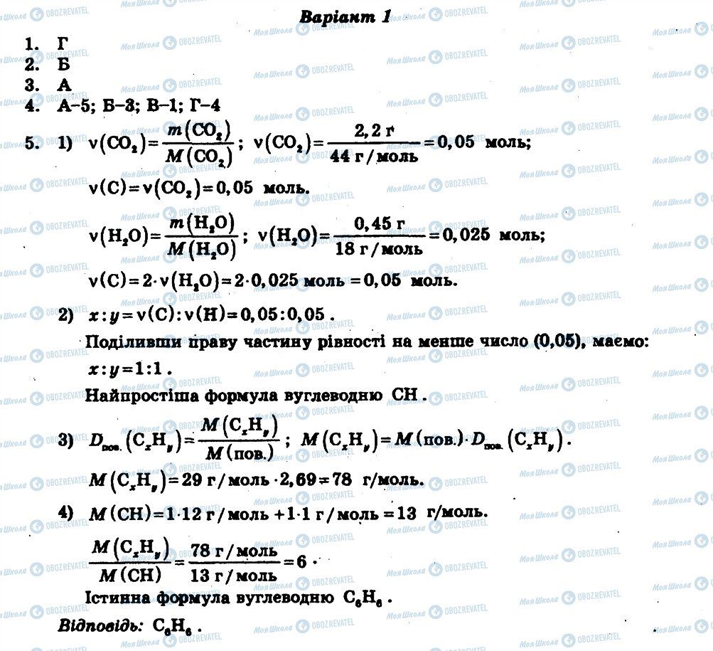 ГДЗ Хімія 11 клас сторінка СР4