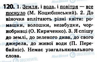 ГДЗ Українська мова 5 клас сторінка 120