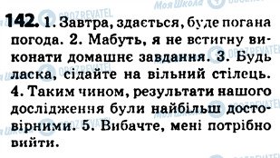 ГДЗ Українська мова 5 клас сторінка 142