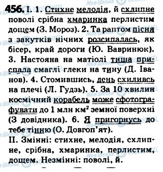 ГДЗ Укр мова 5 класс страница 456