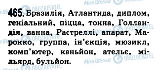 ГДЗ Українська мова 5 клас сторінка 465