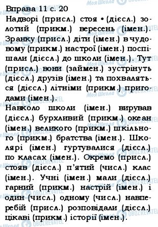 ГДЗ Укр мова 5 класс страница 11