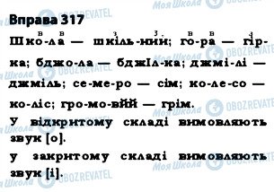 ГДЗ Українська мова 5 клас сторінка 317