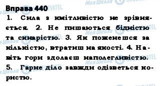 ГДЗ Українська мова 5 клас сторінка 440