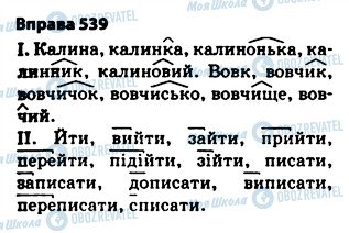 ГДЗ Українська мова 5 клас сторінка 539