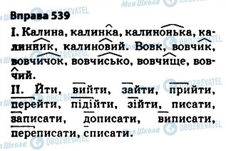 ГДЗ Укр мова 5 класс страница 539
