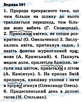 ГДЗ Укр мова 5 класс страница 591