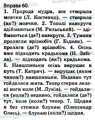ГДЗ Українська мова 5 клас сторінка 60