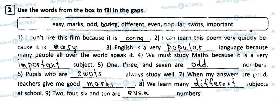 ГДЗ Англійська мова 5 клас сторінка 2