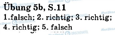 ГДЗ Немецкий язык 5 класс страница стр11впр5