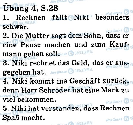 ГДЗ Німецька мова 5 клас сторінка стр28впр4
