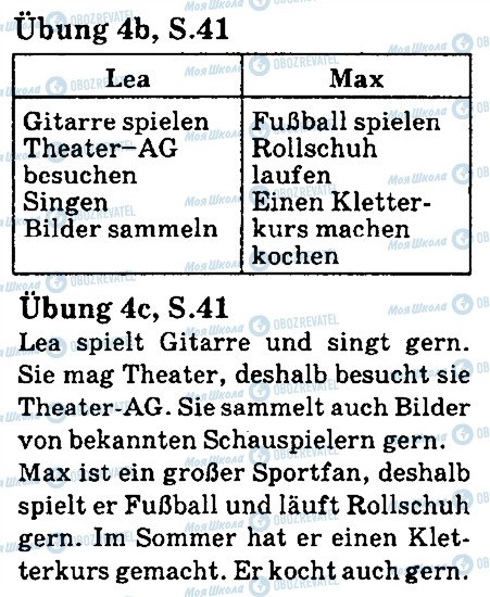 ГДЗ Немецкий язык 5 класс страница стр41впр4