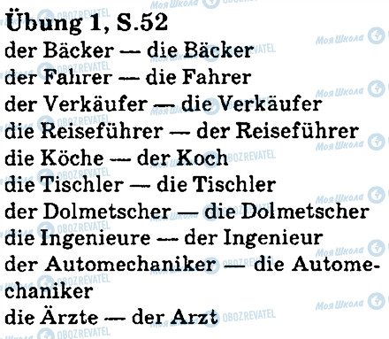 ГДЗ Немецкий язык 5 класс страница стр52впр1