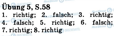 ГДЗ Немецкий язык 5 класс страница стр58впр5