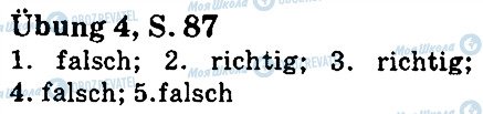 ГДЗ Німецька мова 5 клас сторінка стр87впр4