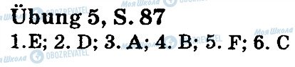 ГДЗ Німецька мова 5 клас сторінка стр87впр5